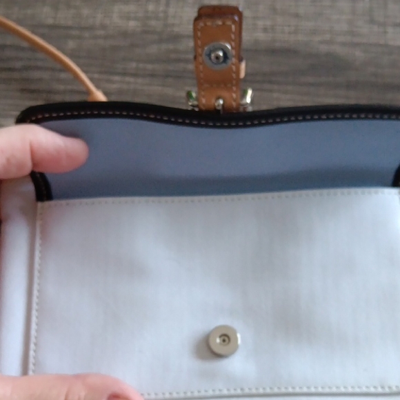 Coach White and Tan Wristlet Clutch - Picture 6 of 9